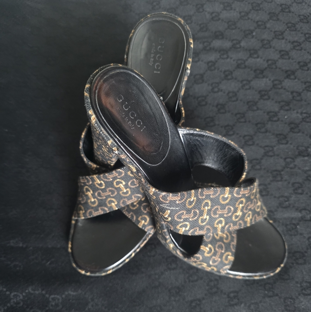 Gucci Black Women's Heeled Sandals - Picture 9 of 12